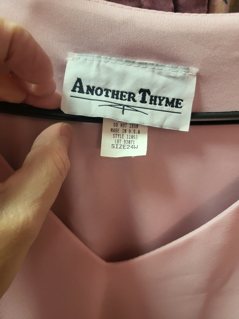 Another Thyme Women's Dusty Pink V-Neck Tunic